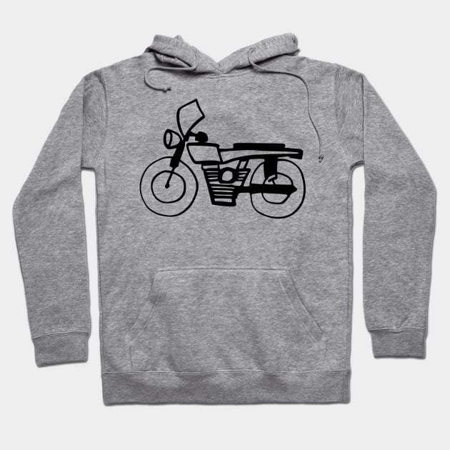 motorcycle Hoodie by Simple D.